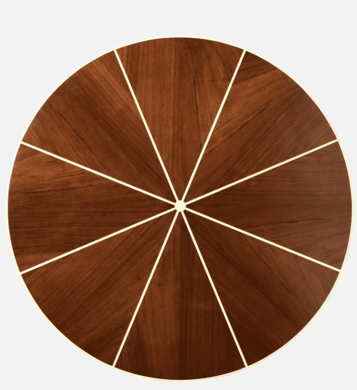 Novak Entry Table Teak/Faux Bone,32" - Image 2
